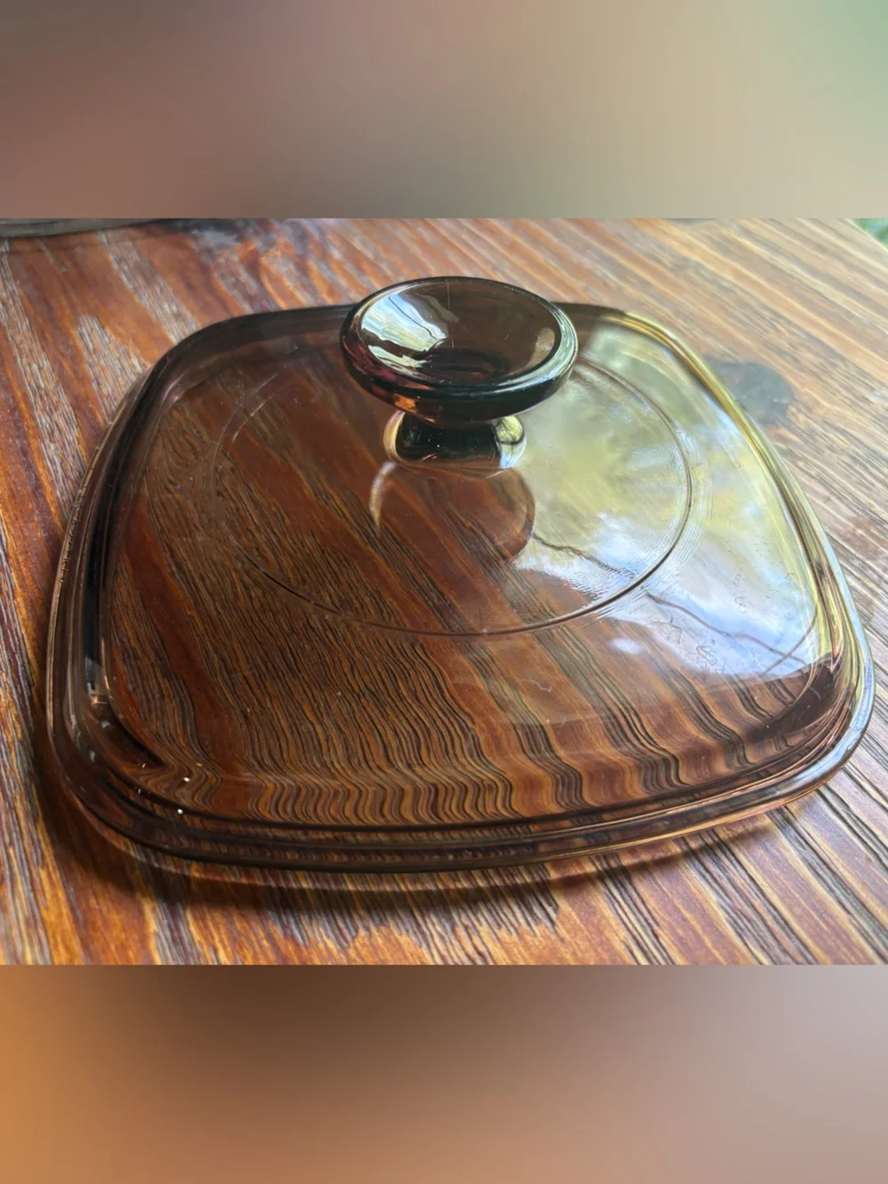 Pyrex brown glass